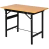 Banco de Trabajo Plegable con Regla Transportador Carga 100 kg 100x60x75,5 cm Natural y Negro - Ogal.Es