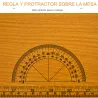 Banco de Trabajo Plegable con Regla Transportador Carga 100 kg 100x60x75,5 cm Natural y Negro - Ogal.Es