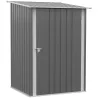 Caseta de Jardín Metálica 0,92 m² 100x103x160 cm con 1 Puerta y Cerradura para Almacenamiento de Herramientas Gris - Ogal.Es