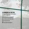 Invernadero de Jardín 180x180x200 cm Invernadero de Túnel Pequeño con Puerta Enrollable y Ventana de Malla Blanco - Ogal.Es