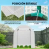 Invernadero de Jardín 180x180x200 cm Invernadero de Túnel Pequeño con Puerta Enrollable y Ventana de Malla Blanco - Ogal.Es