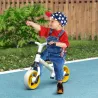 Bicicleta de Equilibrio Infantil +18 Meses con Asiento Ajustable en Altura Carga 25 kg 66,5x34x47 cm Blanco y Na... - Ogal.Es