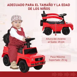 Coche Correpasillos para Niños de 1-3 Años con Licencia Mercedes G350 Capota Extraíble y Barandilla 85,5x40,5x95... - Ogal.Es