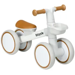 Bicicleta sin Pedales para Niños de 12-36 Meses con Asiento Ajustable Cesta y 4 Ruedas Silenciosas 56x27x39 cm B... - Ogal.Es