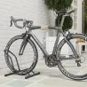 Soporte para Bicicletas de Acero Aparca Bicis de Suelo Portátil para Interior y Exterior 59x41x38 cm Negro - Ogal.Es