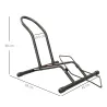Soporte para Bicicletas de Acero Aparca Bicis de Suelo Portátil para Interior y Exterior 59x41x38 cm Negro - Ogal.Es