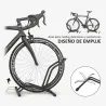 Soporte para Bicicletas de Acero Aparca Bicis de Suelo Portátil para Interior y Exterior 59x41x38 cm Negro - Ogal.Es