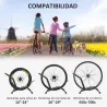 Soporte para Bicicletas de Acero Aparca Bicis de Suelo Portátil para Interior y Exterior 59x41x38 cm Negro - Ogal.Es
