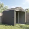 Carpa para Herramientas Bicicletas y Motos 1,6x2,2x1,7 m con 2 Habitaciones Puerta con Cremallera Impermeable Gris - Ogal.Es