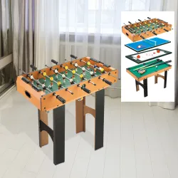 Mini Mesa Multijuegos 4 en 1 para Niños +6 Años Futbolines para Niños Mesa de Billar Mesa de Ping-pong 92x78x80 ... - Ogal.Es