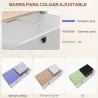 Mueble Archivador con 2 Cajones 2 Barras Colgantes Cerradura y 2 Llaves para Tamaño A4 79x40x72 cm Blanco y Roble - Ogal.Es