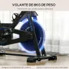 Bici Estática con Resistencia Regulable Volante de Inercia 8 kg Pantalla LCD Manillar y Asiento Ajustable Azul - Ogal.Es