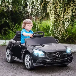 Coche Eléctrico para Niños de +3 Años Mercedes SLC 300 con Batería 12V Mando a Distancia Faros LED Bocina Música... - Ogal.Es