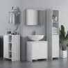 Columna Auxiliar de Baño Armario de Baño con Puerta 2 Estantes Abiertos Antivuelco Estilo Moderno 30x30x160 cm B... - Ogal.Es