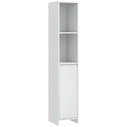 Columna Auxiliar de Baño Armario de Baño con Puerta 2 Estantes Abiertos Antivuelco Estilo Moderno 30x30x160 cm B... - Ogal.Es