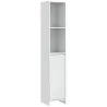 Columna Auxiliar de Baño Armario de Baño con Puerta 2 Estantes Abiertos Antivuelco Estilo Moderno 30x30x160 cm B... - Ogal.Es