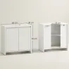 Mueble para Debajo del Lavabo Moderno con Estante Mueble Lavabo con Pie Anti-vuelco Carga 40 kg 60x30x60 cm Blanco - Ogal.Es