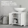 Mueble para Debajo del Lavabo Moderno con Estante Mueble Lavabo con Pie Anti-vuelco Carga 40 kg 60x30x60 cm Blanco - Ogal.Es