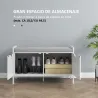Banco Zapatero para Entrada Recibidor con Asiento Cojín Extraíble para 4 Pares de Zapatos 84x35x50 cm Blanco - Ogal.Es