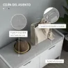 Banco Zapatero para Entrada Recibidor con Asiento Cojín Extraíble para 4 Pares de Zapatos 84x35x50 cm Blanco - Ogal.Es