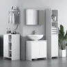 Armario de Baño con Estantes Abiertos Puerta y Estante Ajustable Antivuelco para Salón Dormitorio 53x30x80 cm Bl... - Ogal.Es