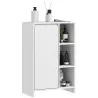 Armario de Baño con Estantes Abiertos Puerta y Estante Ajustable Antivuelco para Salón Dormitorio 53x30x80 cm Bl... - Ogal.Es