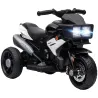 Moto Eléctrica Infantil con Luces Bocina Música Neumáticos Anchos Moto para Niños con Velocidad 3 km/h Negro - Ogal.Es
