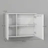 Armario con Espejo para Baño con Estante Ajustable Mueble para Baño Estilo Moderno 65x15x49 cm Blanco - Ogal.Es