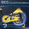 Bici Estática Bicicleta de Fitness con Resistencia Regulable Pantalla LCD Ruedas Manillar y Asiento Ajustable Am... - Ogal.Es