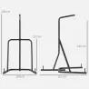 Soporte para Sacos de Boxeo con Marco de Acero Carga de 60 kg para Entrenamiento en Gimnasio Hogar Negro - Ogal.Es