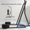 Soporte para Sacos de Boxeo con Marco de Acero Carga de 60 kg para Entrenamiento en Gimnasio Hogar Negro - Ogal.Es