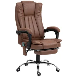 Silla de Oficina con 6 Puntos de Masaje Ajustable con Función Calefacción Reposapiés Retráctil y Control Remoto ... - Ogal.Es