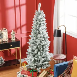 Árbol de Navidad Artificial Nevado 183 cm con 479 Ramas y Soporte de Metal Árbol de Navideño para Salón Interior... - Ogal.Es