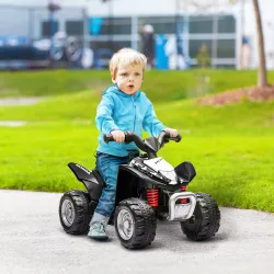 Quad Eléctrico HONDA para Niños 18-36 Meses Vehículo Eléctrico a Batería con Faros LED Bocina 65,5x38,5x43,5cm ... - Ogal.Es
