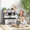 Organizador de Juguetes para Niños Estantería para Juguetes con 6 Cajas de Tela no Tejida Extraíbles 63x30x66 cm... - Ogal.Es