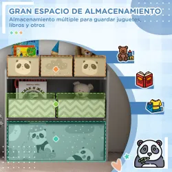 Organizador de Juguetes para Niños Estantería para Juguetes con 6 Cajas de Tela no Tejida Extraíbles 63x30x66 cm... - Ogal.Es