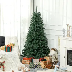 Árbol de Navidad Artificial 180 cm con 760 Ramas de Alambre de Memoria y Base Plegable Árbol de Navideño Verde - Ogal.Es