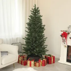 Árbol de Navidad Artificial 210 cm con 793 Ramas y Soporte de Acero Árbol Navideño para Salón Interior Verde - Ogal.Es