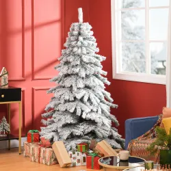 Árbol de Navidad Artificial Nevado 180 cm con 627 Ramas y Soporte de Metal Árbol de Navideño para Salón Verde y ... - Ogal.Es