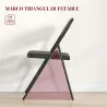 Juego de 2 Sillas Abatibles con Respaldo y Estructura de Acero para Oficina Estudio 45x46x78 cm Negro - Ogal.Es