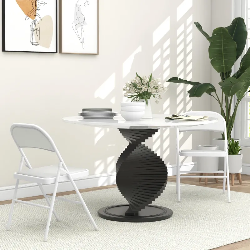 Juego de 2 Sillas Abatibles con Respaldo y Estructura de Acero para Oficina Estudio 45x46x78 cm Blanco - Ogal.Es