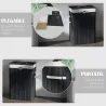 Cesto para la Ropa Sucia Plegable con Tapa Cubo para la Colada Rectangular con Asas 40x30x60 cm Negro - Ogal.Es