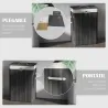 Cesto para la Ropa Sucia Plegable con Tapa Cubo para la Colada Rectangular con Asas 40x30x60 cm Gris Oscuro - Ogal.Es