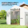 Invernadero de Túnel 2x3x2 m con 4 Ventanas de Malla y Puerta con Cremallera Invernadero de Huerto para Jardín B... - Ogal.Es