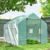 Invernadero de Túnel 2x3x2 m con 4 Ventanas de Malla y Puerta con Cremallera Invernadero de Huerto para Jardín V... - Ogal.Es