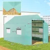 Invernadero de Túnel 2x3x2 m con 4 Ventanas de Malla y Puerta con Cremallera Invernadero de Huerto para Jardín V... - Ogal.Es