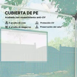 Invernadero de Túnel 2x3x2 m con 4 Ventanas de Malla y Puerta con Cremallera Invernadero de Huerto para Jardín V... - Ogal.Es