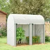 Invernadero de Exterior con Doble Puerta con Cremallera y Cubierta de PE para Cultivar Plantas 200x100x178 cm Bl... - Ogal.Es