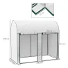 Invernadero de Exterior con Doble Puerta con Cremallera y Cubierta de PE para Cultivar Plantas 200x100x178 cm Bl... - Ogal.Es