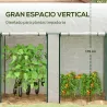 Invernadero de Exterior con Doble Puerta con Cremallera y Cubierta de PE para Cultivar Plantas 200x100x178 cm Bl... - Ogal.Es